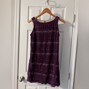 Ronni Nicole Purple Lace Cocktail Dress, Size 8